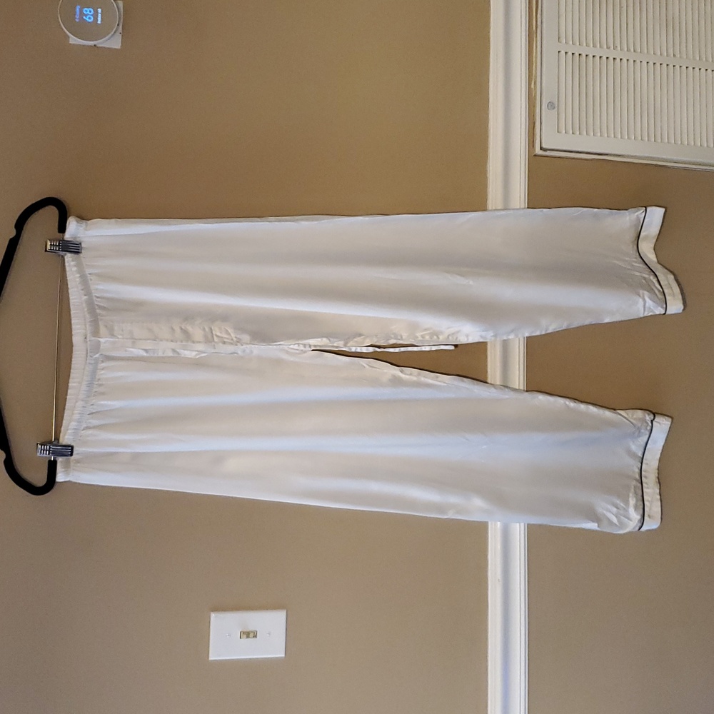 LilySilk Mens Pajamas Pants 100% Pure 22MM Mulberry Silk In White Size 38
